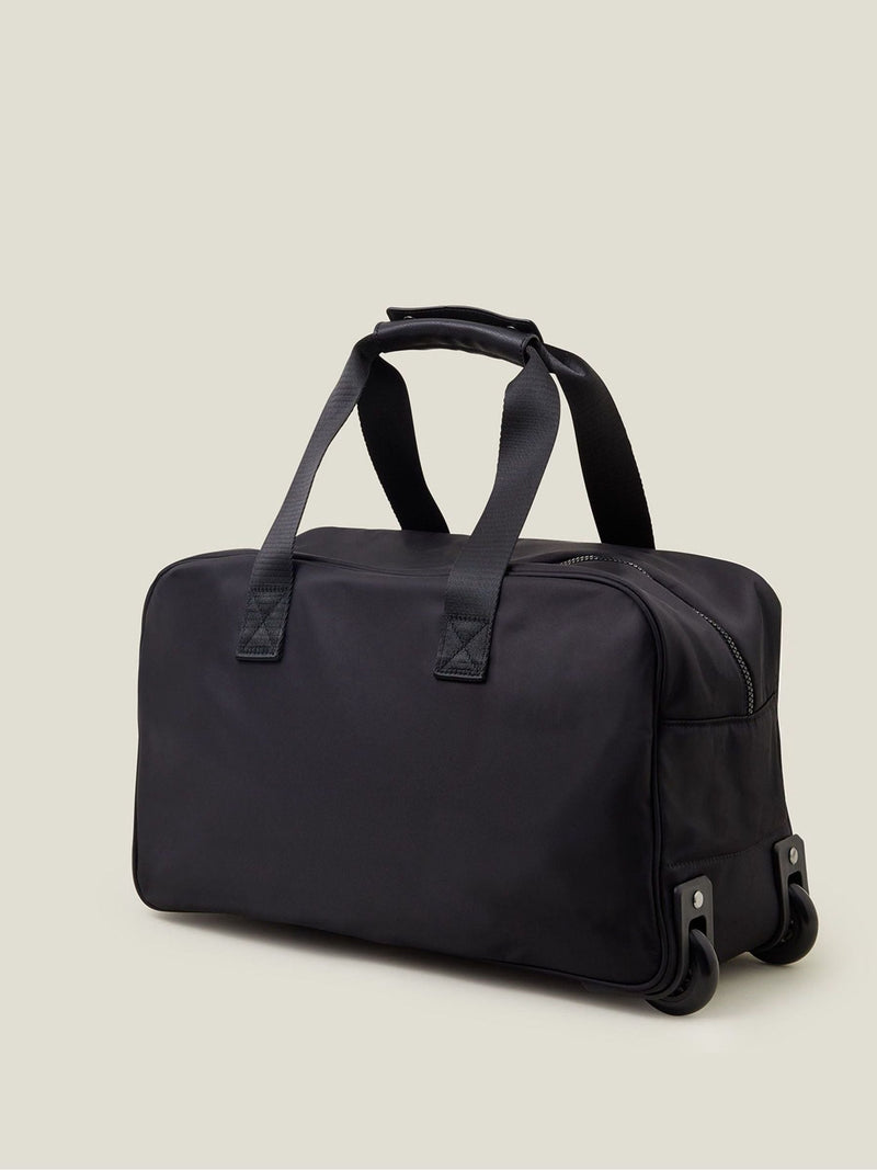Accessorize black pull along weekender bag 45cm wide, imported from the UK