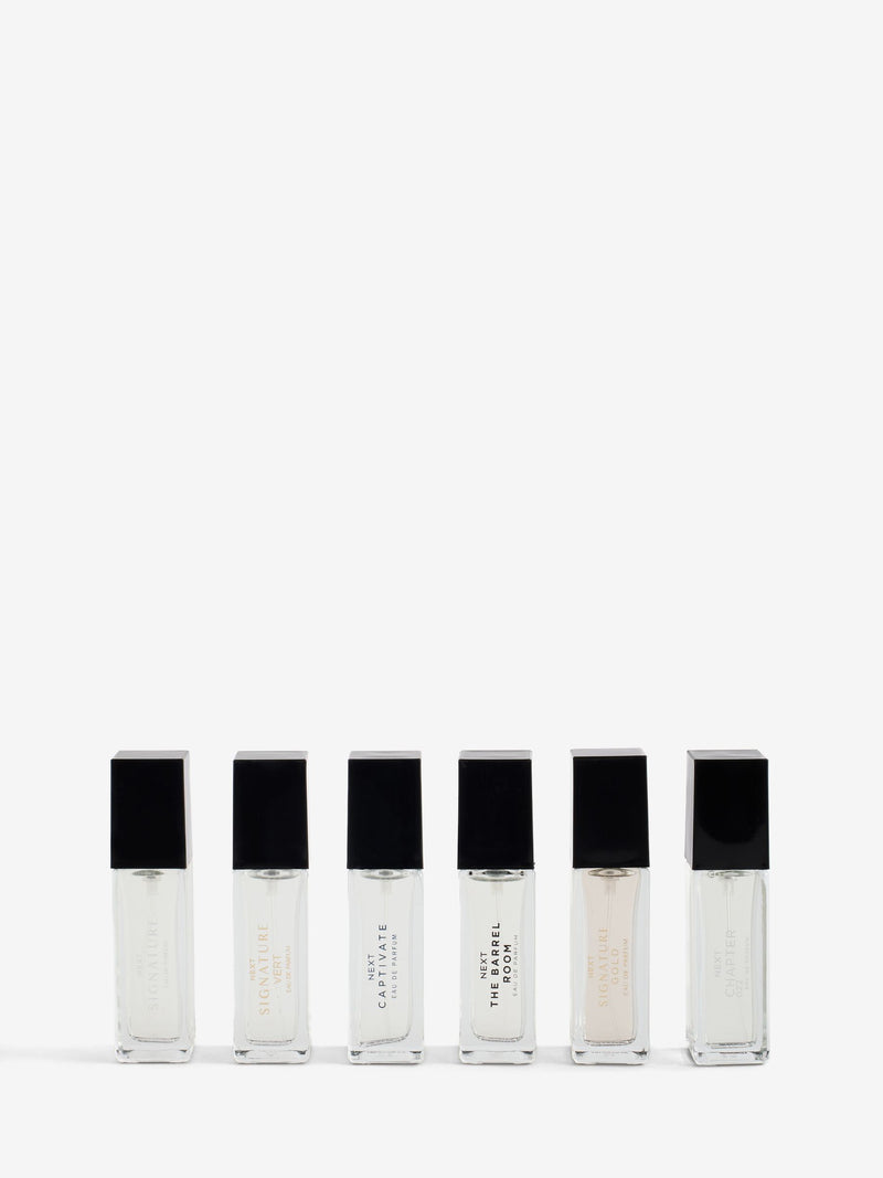 6 x 10ml men's eau de parfum sample set (British brand)