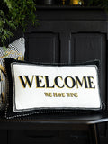 Rockett St George cream/black Welcome We Have Wine cushion 30x50cm - British product