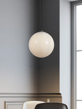 Next Searchlight Brass Skylar Large Opal Pendant Ceiling Light- Buy online at McGrocer