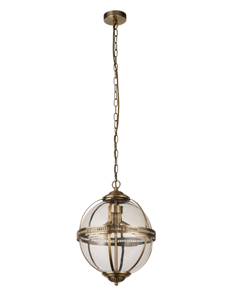 Searchlight antique brass compass pendant light 120cm (British brand)