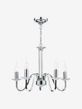 Next Dar Lighting Chrome Pique 5 Light Fitting Ceiling Light- Buy online at McGrocer