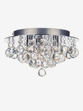 Dar Lighting Pluto clear crystal flush ceiling light 3 light 29cm (British brand)