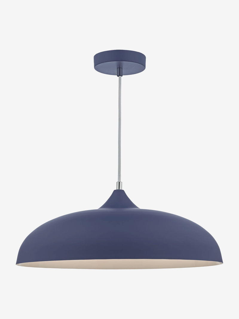 Dar Lighting blue Kaelan pendant ceiling light Ø45cm - British product