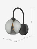 Dar Lighting Eissa wall light black, UK version