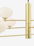 Dar Lighting Jasper pendant light satin gold opal glass (British brand)