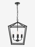 Dar Lighting Fionn 4 light pendant ceiling light matt black - British product