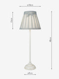 Dar Lighting Grace table lamp with white base and grey shade (British brand)