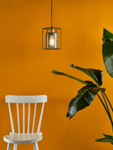 Next Dar Lighting Tatum Matt Black and Smoked Glass Pendant Ceiling Light, H28-128cm x 18cm- Buy online at McGrocer