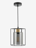 Dar Lighting Black Tatum pendant ceiling light, UK version