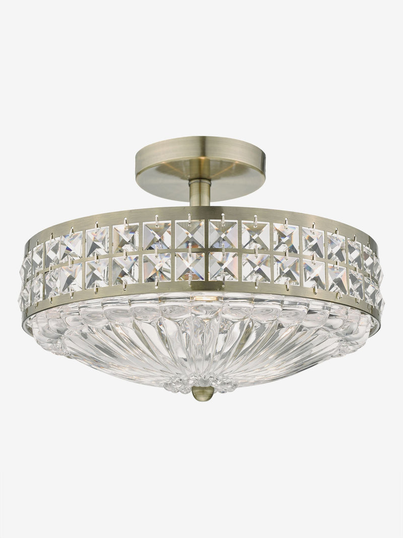 Dar Lighting Olona crystal ceiling light, imported from the UK
