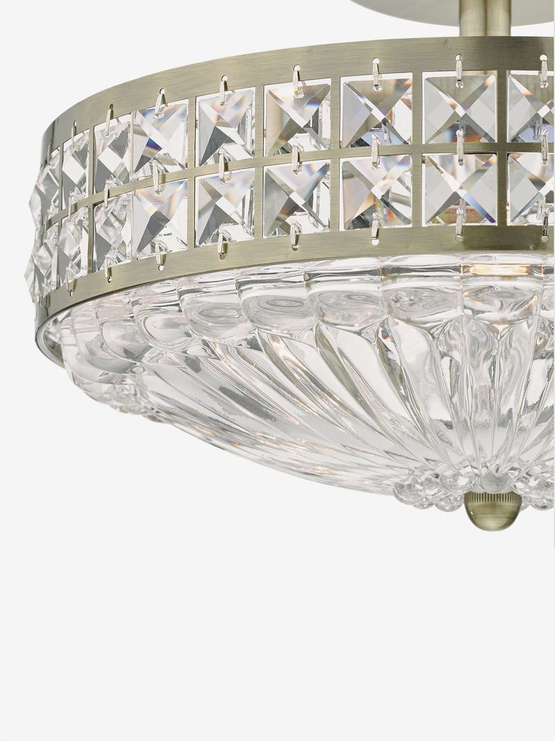 Dar Lighting Olona crystal ceiling light, imported from the UK
