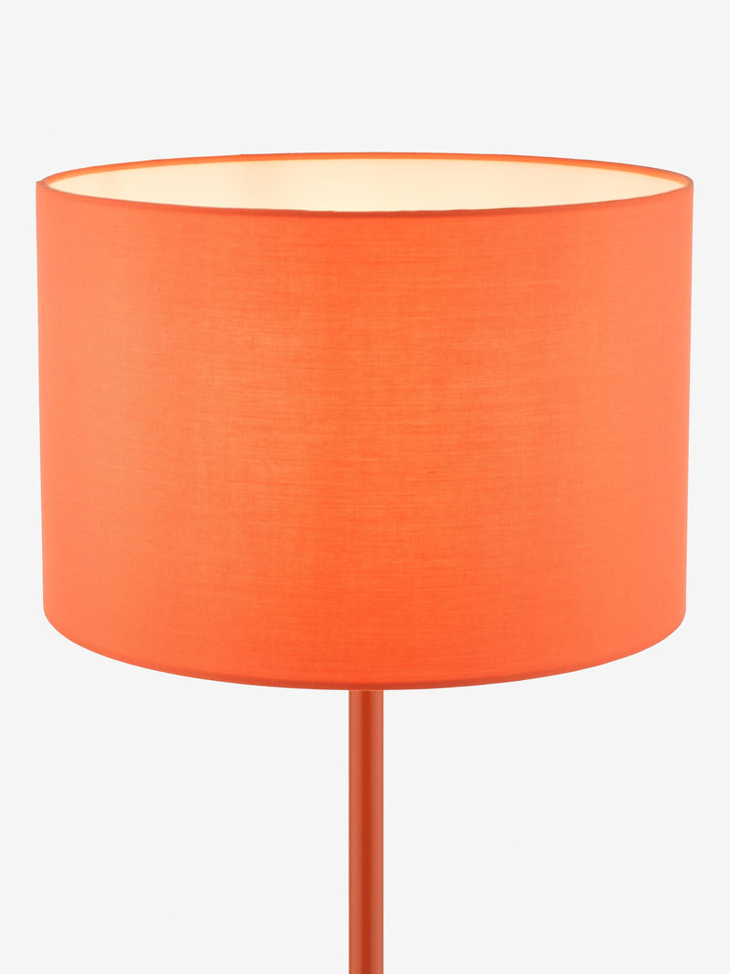 Dar Lighting orange Toledo table lamp with cotton shade - British product