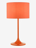Dar Lighting orange Toledo table lamp with cotton shade - British product