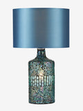 Dar Lighting Blue Guru mirror mosaic table lamp (British brand)
