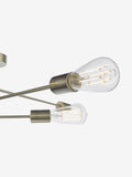 Dar Lighting Neve 6-light flush ceiling light antique brass - British product