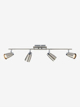 Next Dar Lighting Chrome Loft 4 Light Bar Spotlight Ceiling Light- Buy online at McGrocer