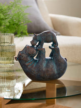 Next Bronze Hattie and Henry Hippo Kissing Home Decor Ornament 24cm- Buy online at McGrocer