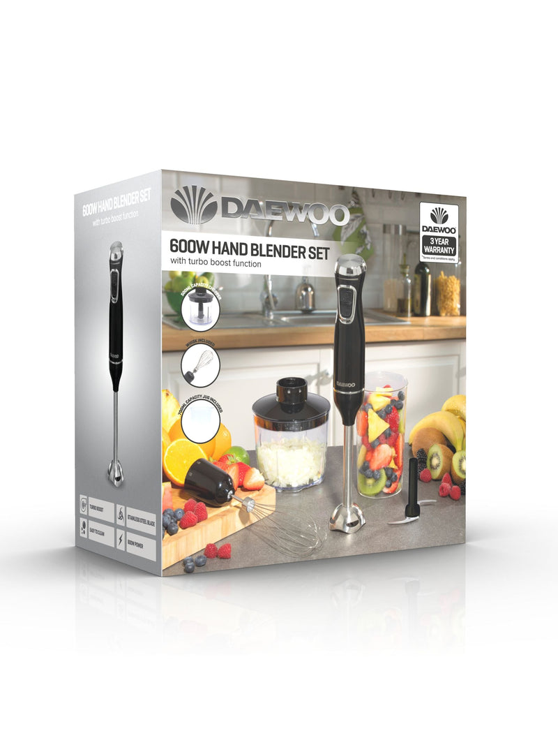 Daewoo Black 700W Hand Blender Set - British product