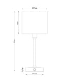 Hudson black rechargeable table lamp 40cm - British product