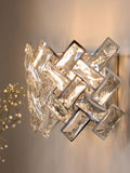 Chrome Wentworth wall light with glass crystals, UK version