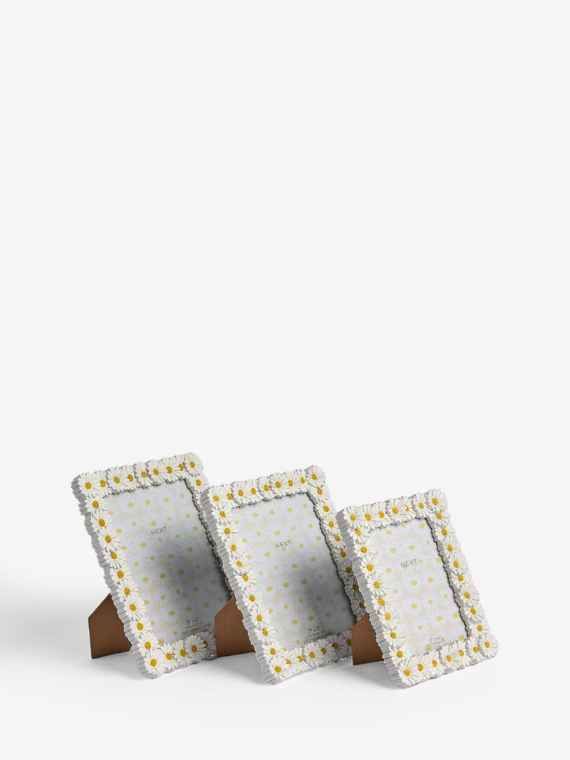 White Spring Daisy photo frame (British brand)