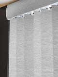 Grey Sether blackout vertical blind, imported from the UK