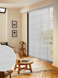 Grey Sether blackout vertical blind, imported from the UK