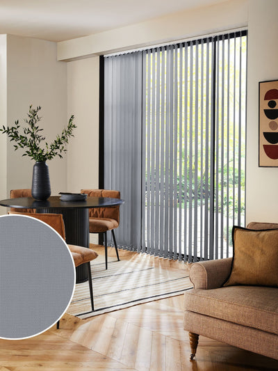 Next Leo Grey Made to Measure Vertical Blinds- Buy online at McGrocer