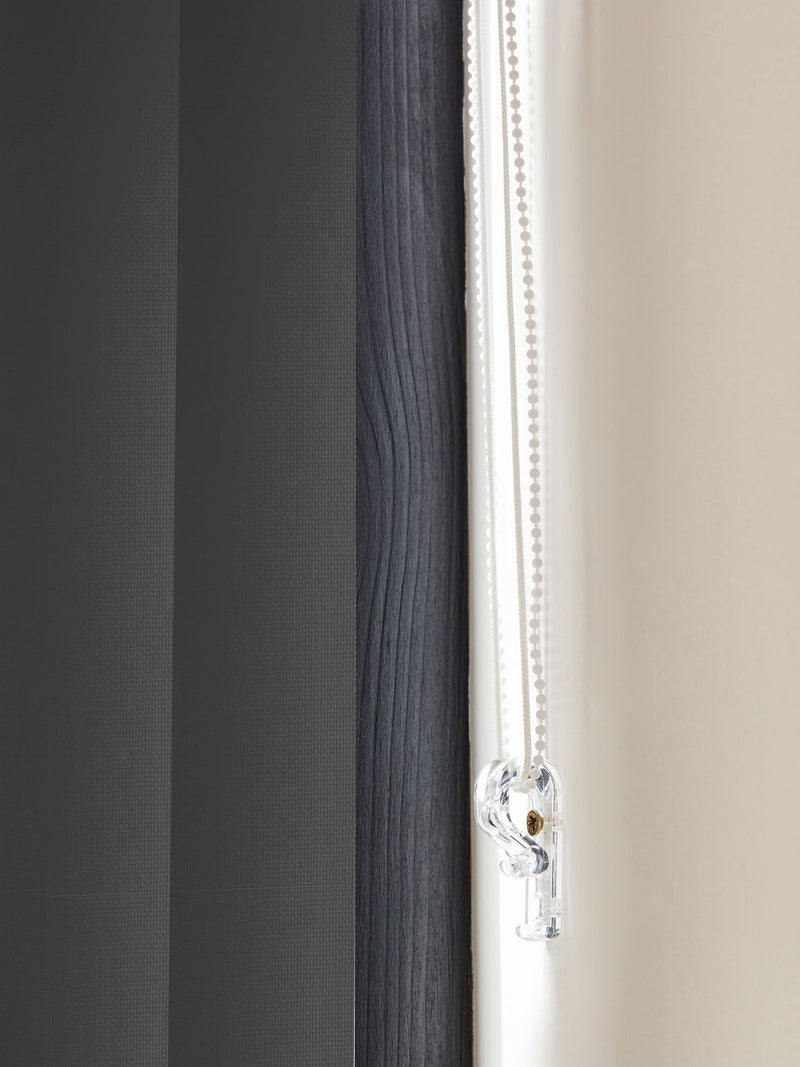 Leo black vertical blinds made to measure, UK version
