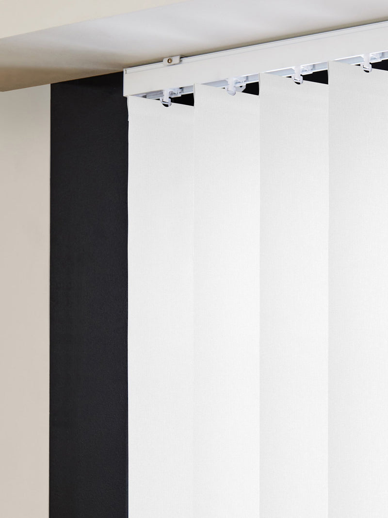 White Picce blackout vertical blinds made to measure - British product