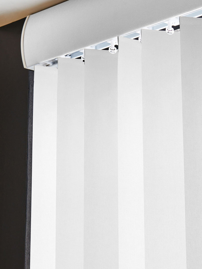 White Picce blackout vertical blinds made to measure - British product