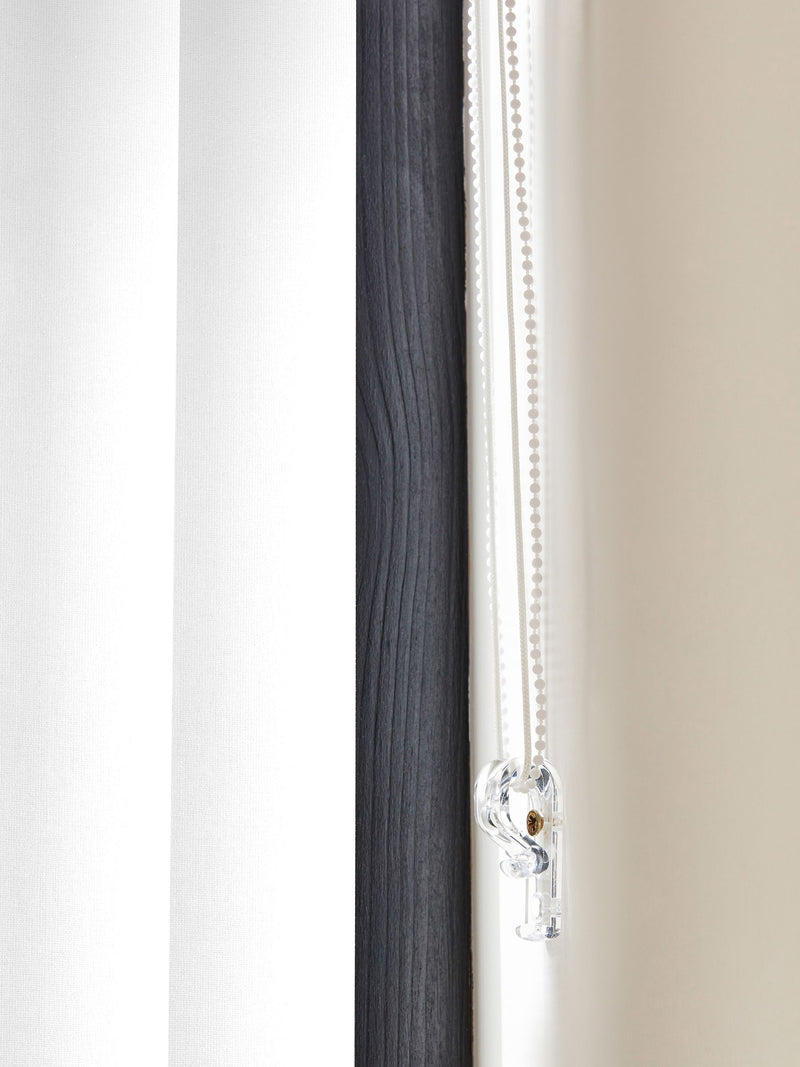 White Picce blackout vertical blinds made to measure - British product