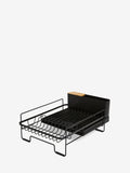Black extendable drainer with cutlery holder - British product