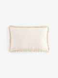 Natural embroidered Charlie cockapoo cushion 50x30cm, UK version