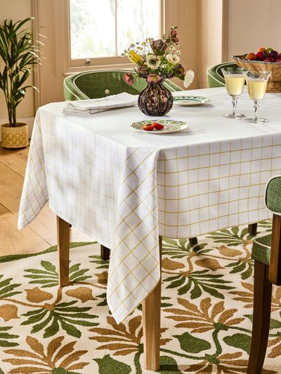 Next Nappe tissée Nina Campbell Ochre Yellow Woven Check - Acheter en ligne sur McGrocer