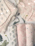 aden + anais baby muslin blankets pink floral print 3 pack, imported from the UK