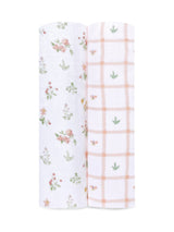 Next aden + anais Pink Essentials 100% Cotton Muslin Baby Blanket, Country Floral, 2 Pack- Buy online at McGrocer