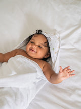 Next aden + anais Essentials Hooded Towel Pink Country Floral 100% Cotton Muslin 2 Pack- Buy online at McGrocer