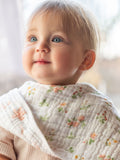 aden + anais baby burpy bib pink essentials country floral 57cm, imported from the UK