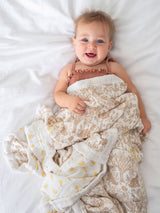 Next aden + anais White Dream Silky Soft Natural Woodland 100% Cotton Blanket- Buy online at McGrocer