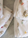 aden + anais hooded towel elephant circus 2 pack 76cm, imported from the UK