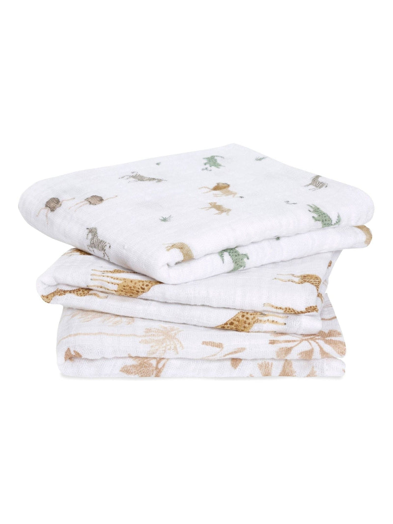 Aden + Anais muslin squares 3 pack 70cm, imported from the UK