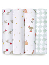 Next aden + anais White Essentials Elephant Circus 100% Cotton Muslin Baby Blankets 4 Pack- Buy online at McGrocer