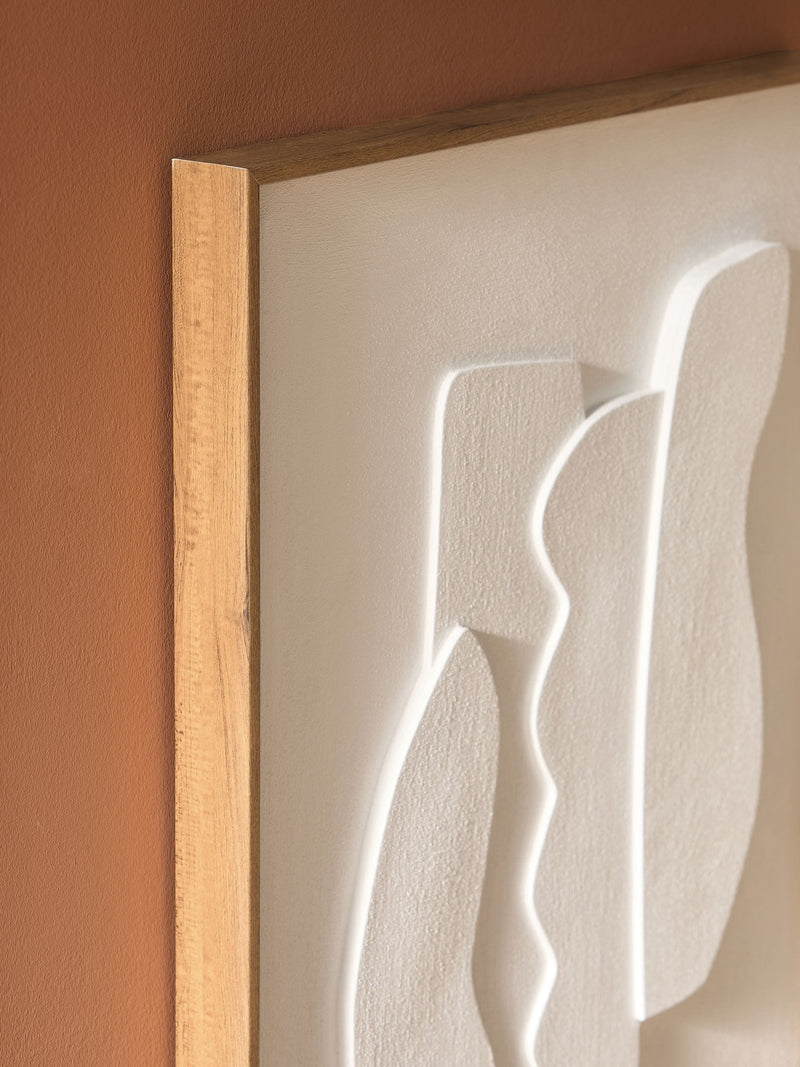 MADE.COM White Dixie sculptural wall art 70x50x4cm, imported from the UK