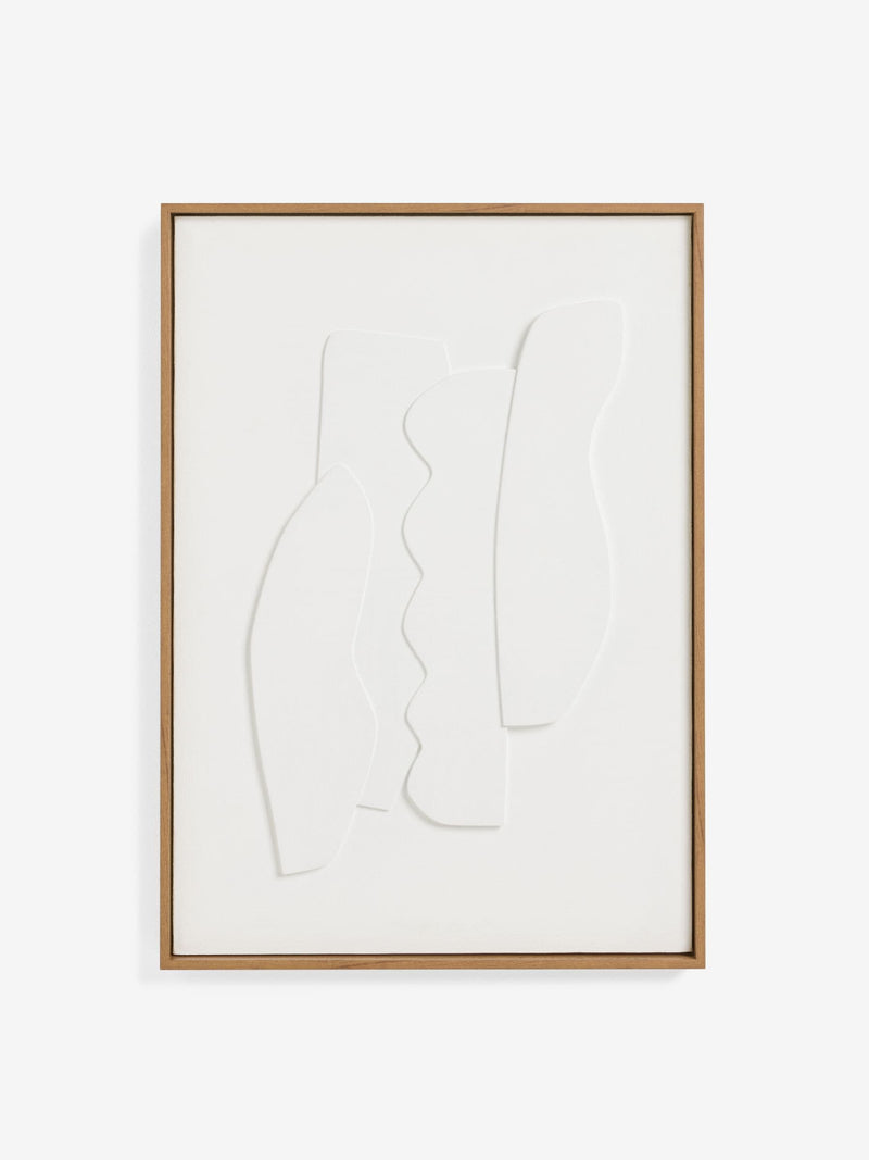MADE.COM White Dixie sculptural wall art 70x50x4cm, imported from the UK