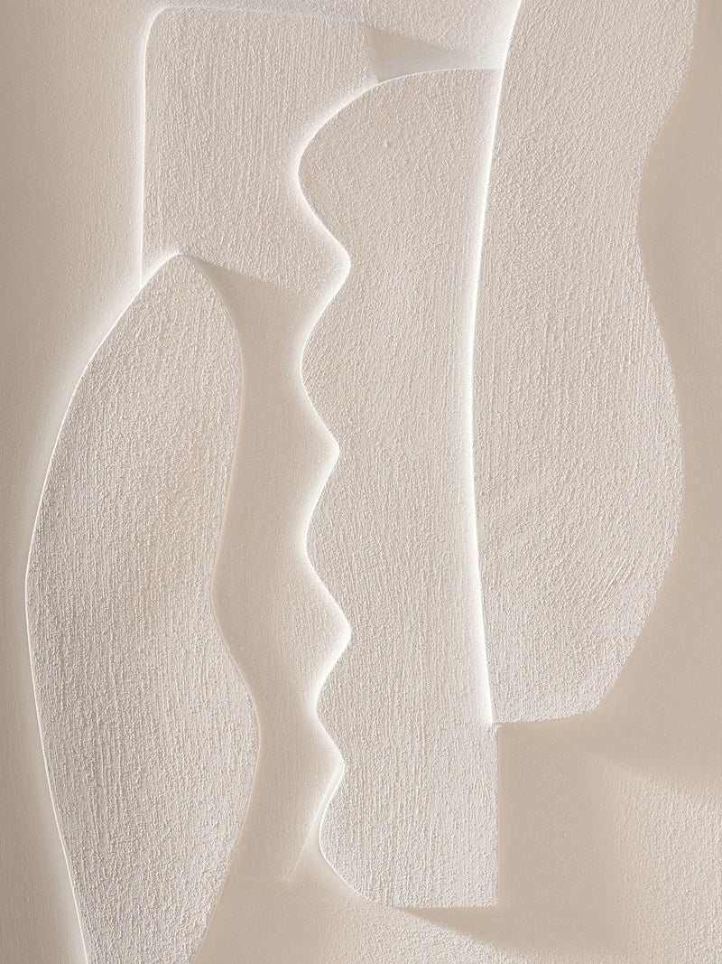 MADE.COM White Dixie sculptural wall art 70x50x4cm, imported from the UK