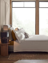 Next N. Premium Ivory Toffee Baretta Collection Luxe 600 Thread Count Cotton Sateen Duvet Cover and Pillowcase Set- Buy online at McGrocer