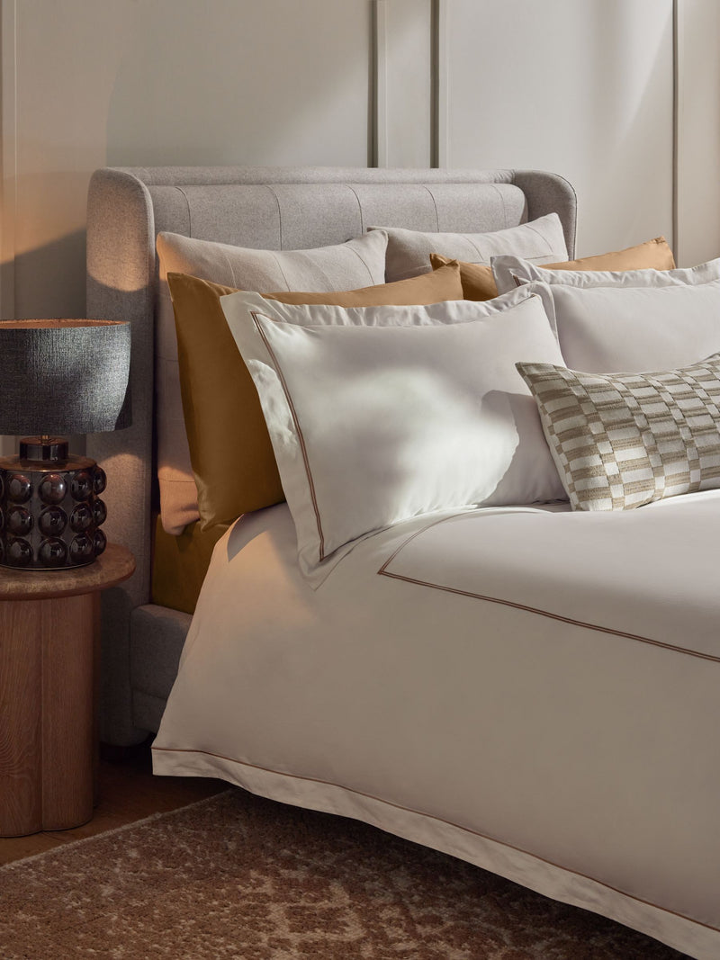 N. Premium Ivory Toffee duvet set, imported from the UK