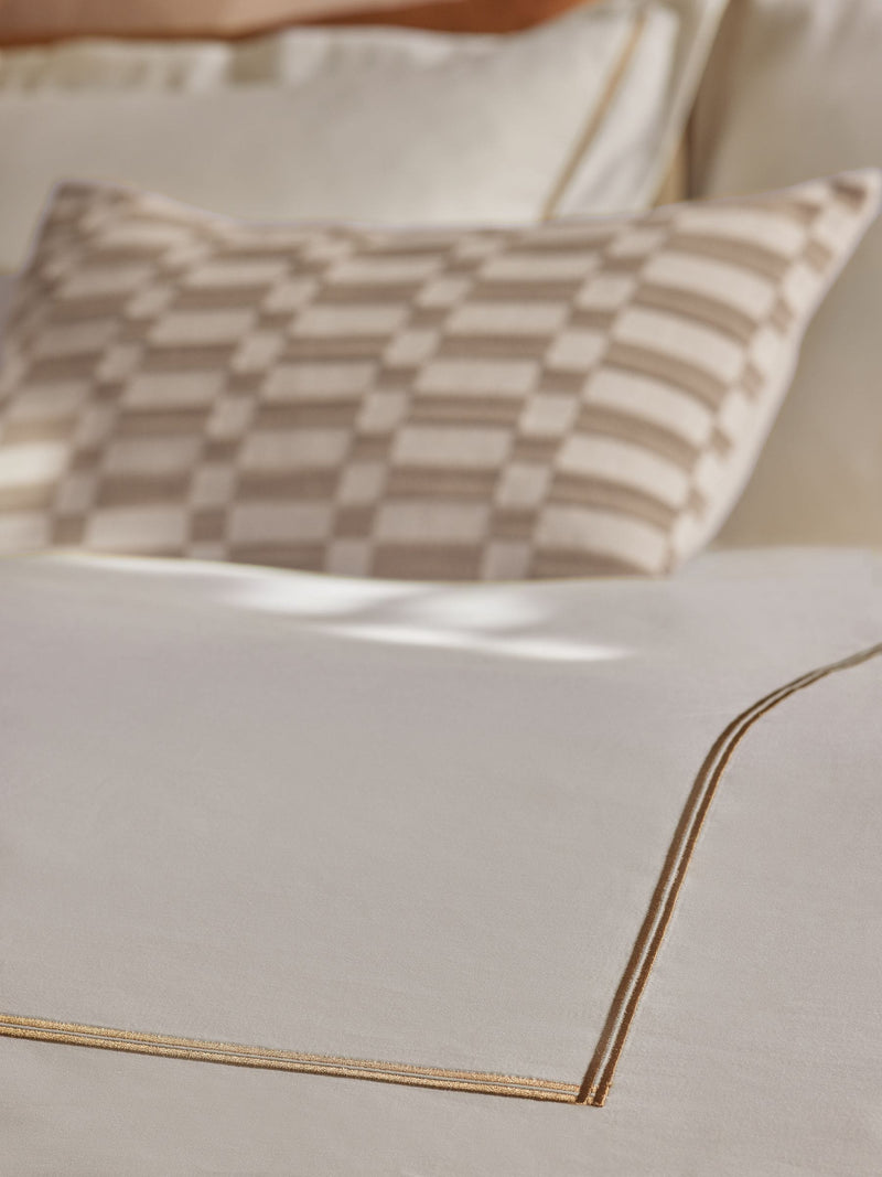 N. Premium Ivory Toffee duvet set, imported from the UK